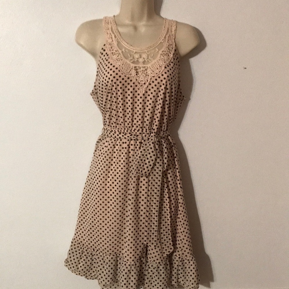 Light pink polka dot dress